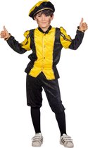 Wilbers & Wilbers - Pietenpakken - Vrolijk Pietje Geel Pietenpak Kind Kostuum - Geel - Maat 140 - Sinterklaas - Verkleedkleding