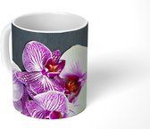 Mok - Koffiemok - Orchidee - Bloemen - Roze - Flora - Mokken - 350 ML - Beker - Koffiemokken - Theemok