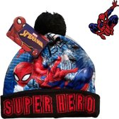 Marvel Spiderman Muts - Super Hero - Zwart - 54 cm hoofdomtrek - ongeveer 4 -8 jaar