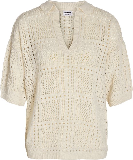 NOISY MAY NMHARPER S/ S COL POLO KNIT Pull Femme - Taille S