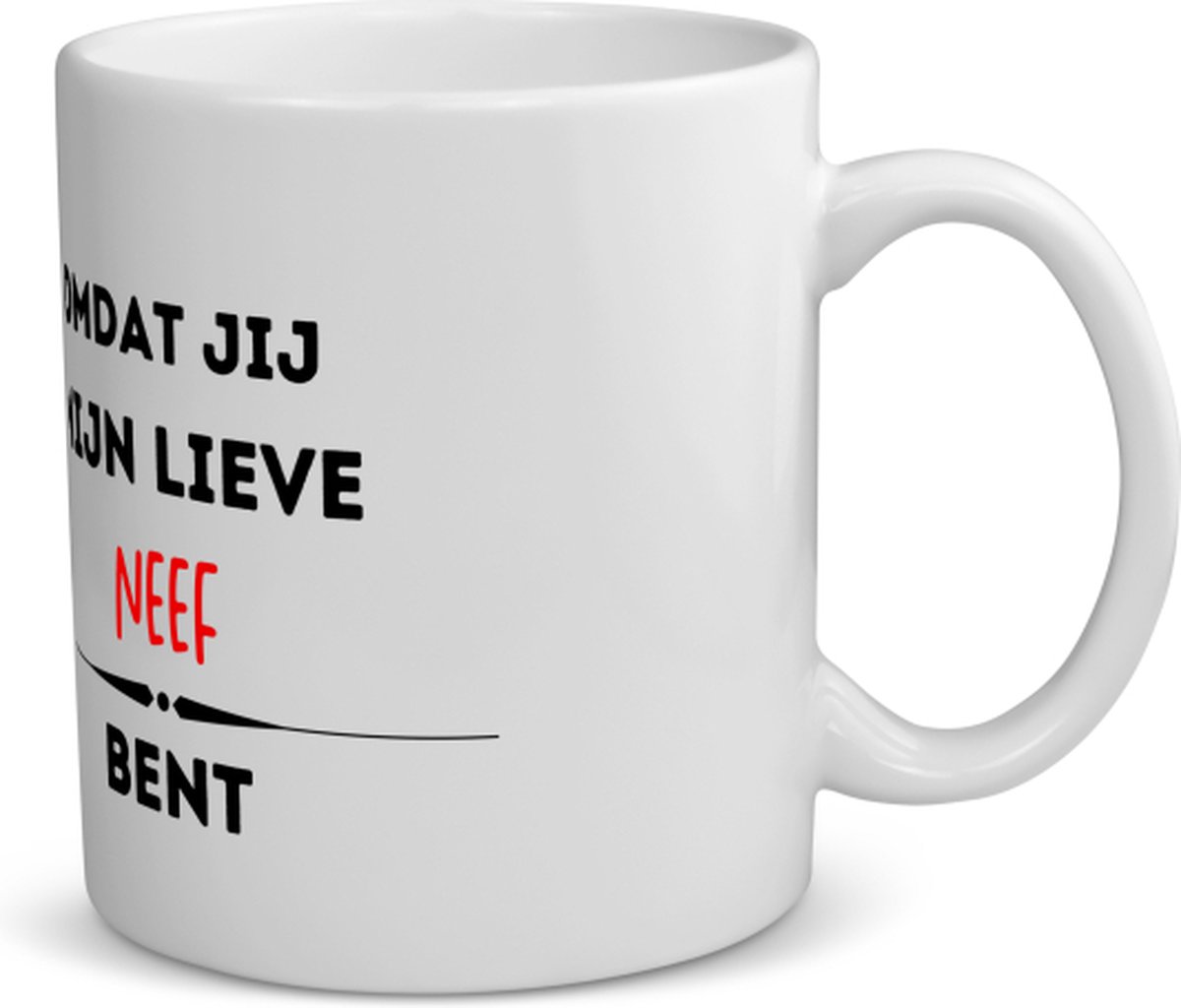 Akyol - omdat jij mijn lieve neef bent koffiemok - theemok - Neef - de liefste neef - verjaardag - cadeautje voor neef - kado - geschenk - 350 ML inhoud