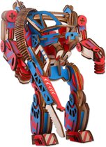 3D Houten Puzzel Robot Mechanische Armor - Laser-Gesneden DIY Kit - Retro Engineering Gears Set voor Volwassenen en Tieners