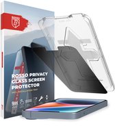 Rosso Privacy Screen Protector Geschikt voor de Apple iPhone 15 - 9H Gehard Glas - Met Installatietray - Case Friendly Tempered Glass - Anti Spy - Eenvoudige Installatie