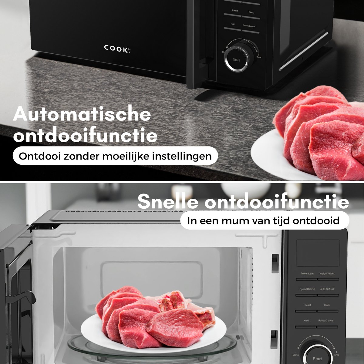 COOK-IT Vrijstaande Magnetron - 20L - 11 Sterktes - 8 Kookprogamma's - Nieuw Model - Microwave — afbeelding 2