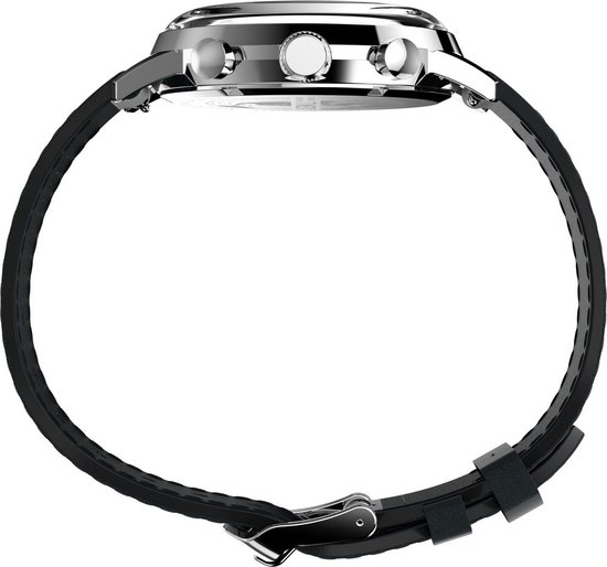 Timex Marlin Chrono TW2W10300 Horloge - Leer - Zwart - Ø 40 mm