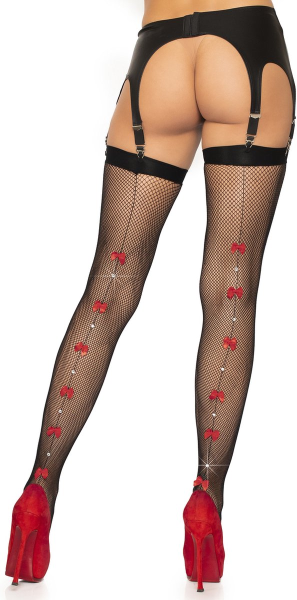Goedkoopste Fishnet thigh highs with bow