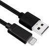 Allteq - Câble USB A vers Lightning - Câble iPhone - Certifié MFI - USB 2.0 - Zwart - 1 mètre