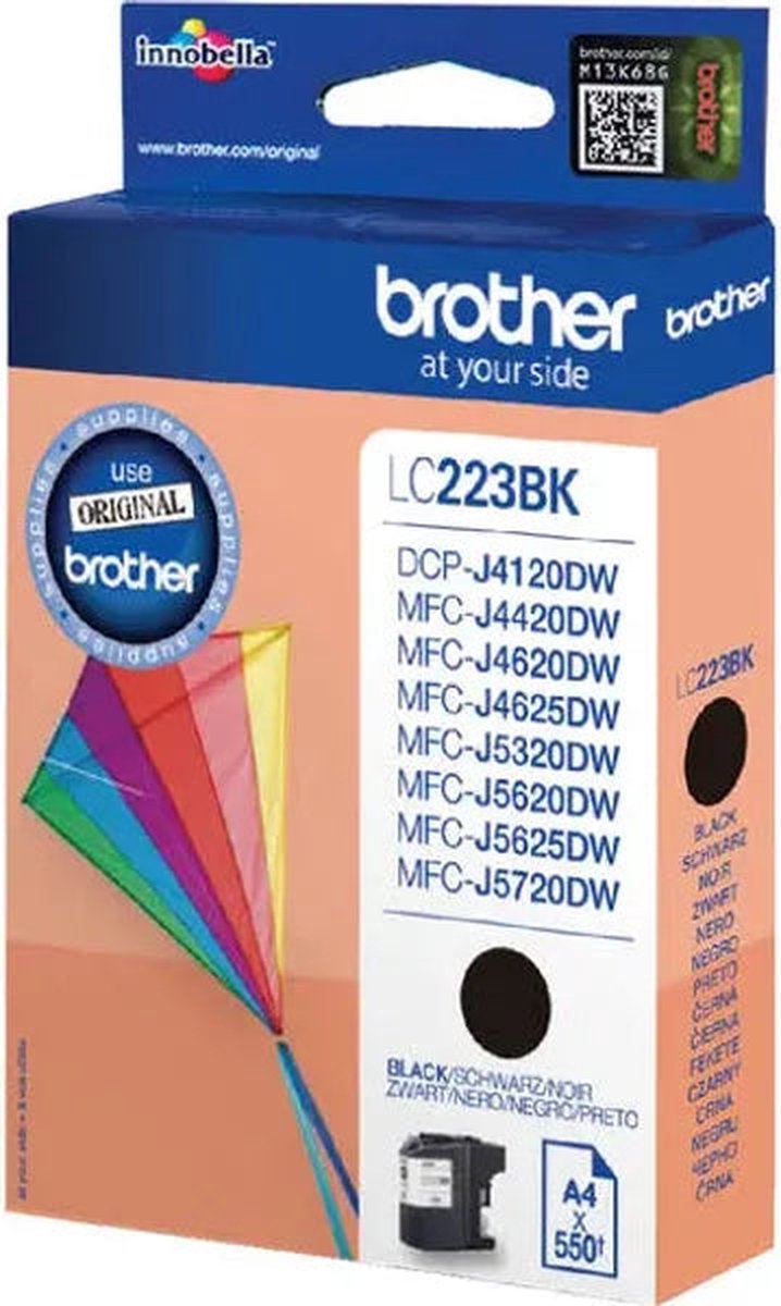 Inktcartridge brother lc-223bk zwart | 1 stuk | 5 stuks