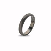 Twice As Nice Ring in edelstaal, mat grijs  62