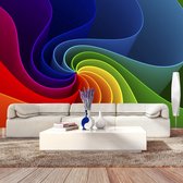 Fotobehangkoning - Behang - Vliesbehang - Fotobehang - Colorful Pinwheel - Kleurrijk 3D - 100 x 70 cm