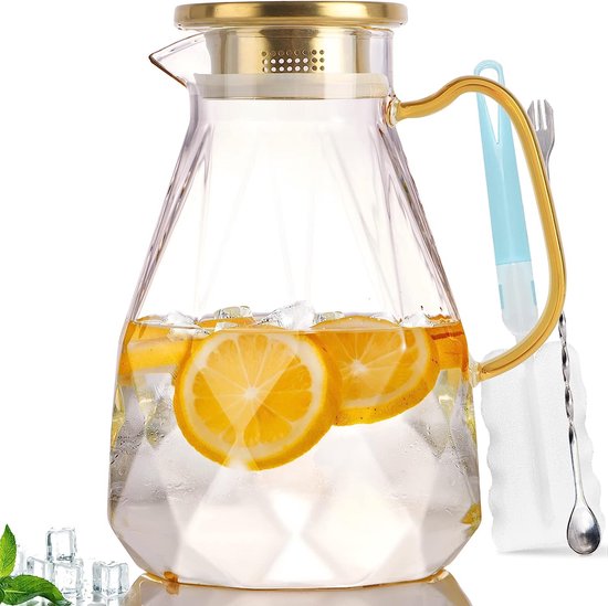 Koffieserver Koffiekaraf Met Deksel, Geïsoleerde Glazen Karaf Koffiepot Geisoleerde Heldere Karaf Voor Sap Thee Koffiewater