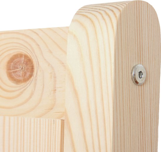 Cosmo Casa - Mobilier de jardin - Canapé trois personnes - Massief Hout - Accoudoirs - Production Européenne - Bois de pin - Couleur naturelle