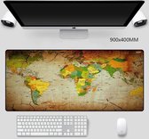 Jumada's - Wereldkaart muismat XL - Aardbol - landkaart mousepad - Worldmap muis