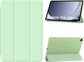 Hoes Geschikt voor Samsung Galaxy Tab A9 Plus hoes – tri-fold bookcase met auto/wake functie - 11 Inch – Groen