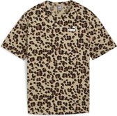 PUMA ESS+ ANIMAL Relaxed AOP Tee Dames T-shirt - Prairie Tan