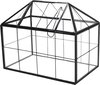Terrarium mini-broeikas, glas, geometrische plant, terrarium, vetplanten, luchtplantenpot met klapdeksel, voor thuis, tuin, kantoor, decoratie
