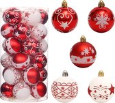 30 stuks 6 cm onbreekbaar rood wit kerstboom ballen voor decoratie kerstversiering ornamenten voor feest bruiloft kerstvakantie