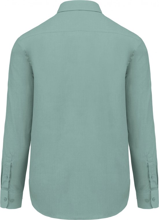 Overhemd Heren 4XL Kariban Lange mouw Sage 65% Polyester, 35% Katoen