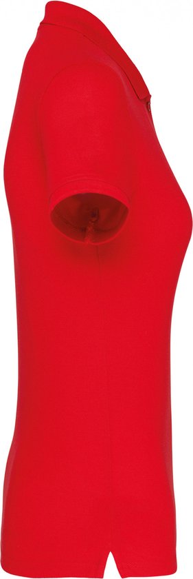 Polo Dames L WK. Designed To Work Kraag met knopen Korte mouw Red 65% Polyester, 35% Katoen