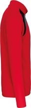 SportSweatshirt Unisex XS Proact 1/4-ritskraag Lange mouw Sporty red/Black/Storm grey 100% Polyester