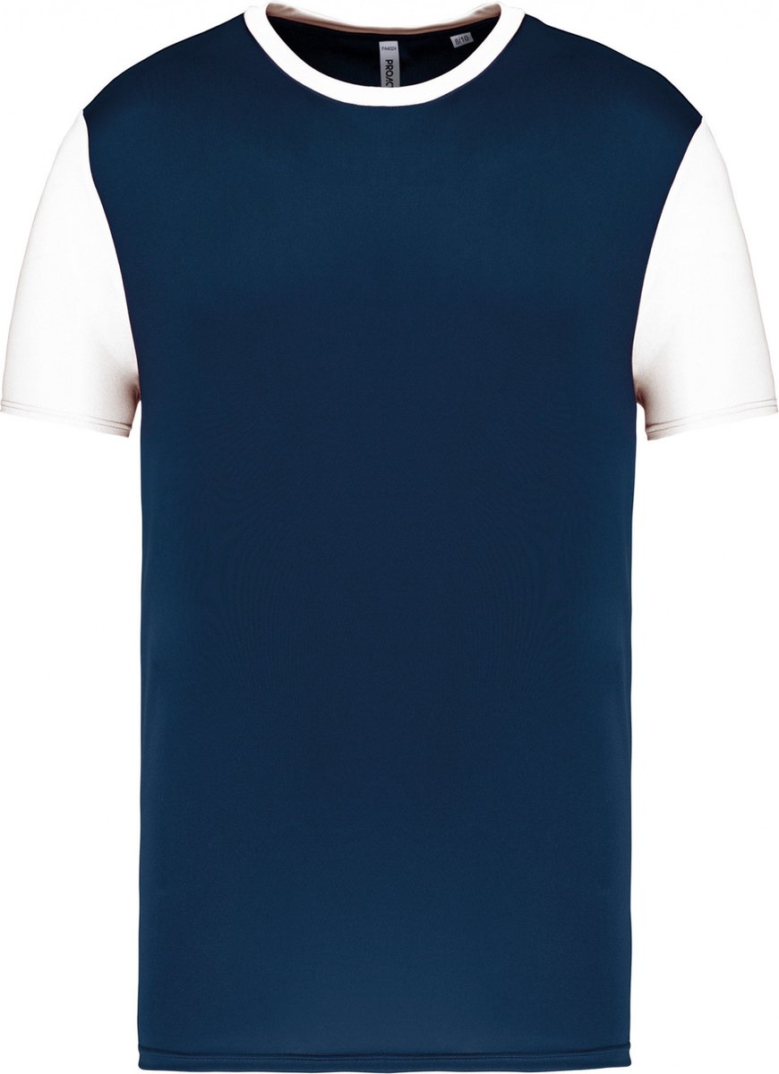 SportSportshirt Kind 6/8 years (6/8 ans) Proact Ronde hals Korte mouw Sporty Navy / White 100% Polyester