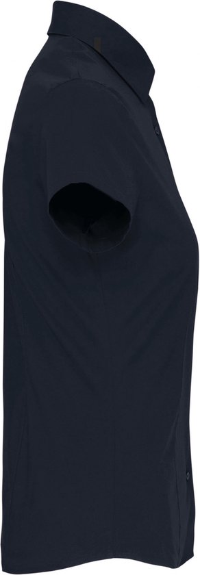 Foto: Kariban dames stretch blouse korte mouwen k532 navy xxl