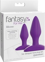 Pipedream - Her Designer Love Plug Set - Anal Toys Buttplugs Paars