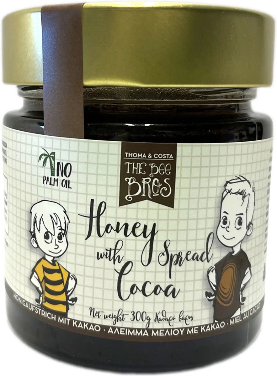 Goedkoopste Honing beleg cacao 300g Griekenland The Bee Bros