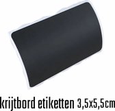Krijtbord Etiketten Stickers - Krijtbordstickervel - Krijtbord Folie - Waterproof - Olie proof - Zwart - 5,5x3,5cm - 10 stuks