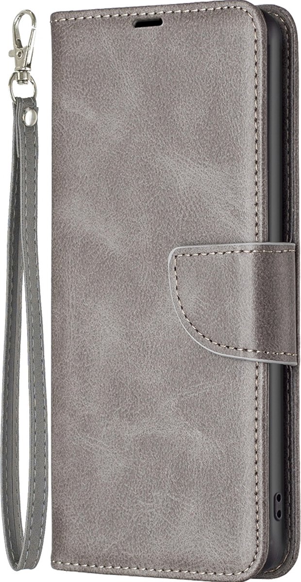 Mobigear Telefoonhoesje geschikt voor Samsung Galaxy S24 Hoesje | Mobigear Excellent Bookcase Portemonnee | Pasjeshouder voor 3 Pasjes | Telefoonhoesje voor Pinpas / OV Kaart / Rijbewijs - Grijs