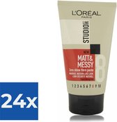 L'Oréal Paris Studio Line Matt & Messy Zero Shine Fibre Paste - 150 ml - Voordeelverpakking 24 stuks