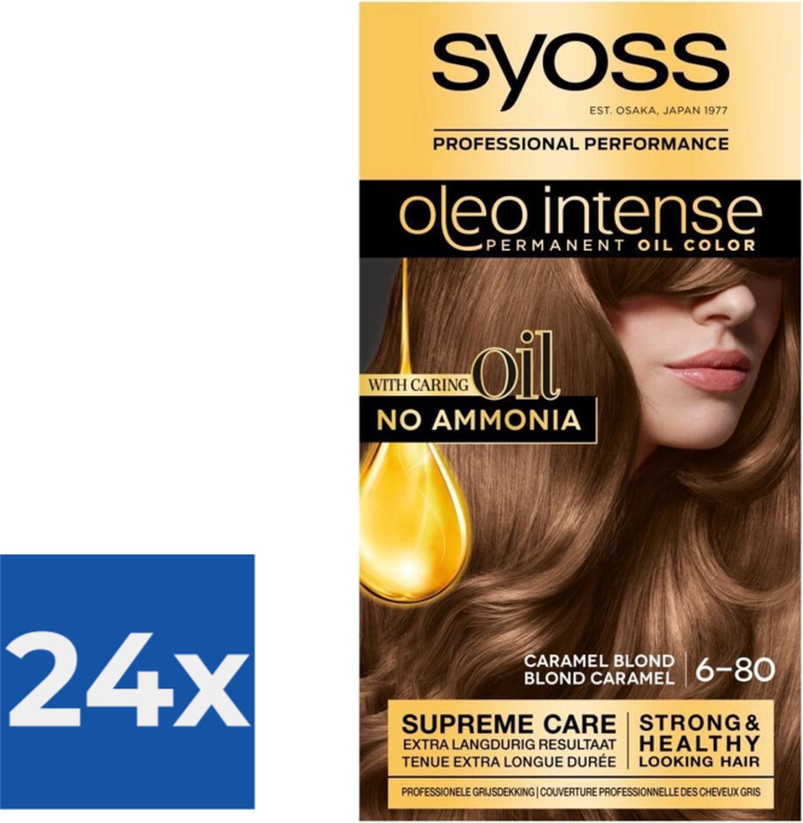 Syoss Oleo Intense - Haarverf - 6-80 - Caramelblond - 115ml x 24