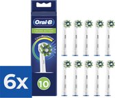 Oral-B CrossAction - Met CleanMaximiser-technologie - Opzetborstels - 10 Stuks - Voordeelverpakking 6 stuks