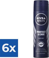 Nivea Men Deodorant Spray Protect & Care 150 ml - Voordeelverpakking 6 stuks