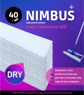 Recharge NIMBUS Magic Floorwipes (40x) - Lingettes sèches pour sols 28 cm x 22 cm - Convient pour Swiffer