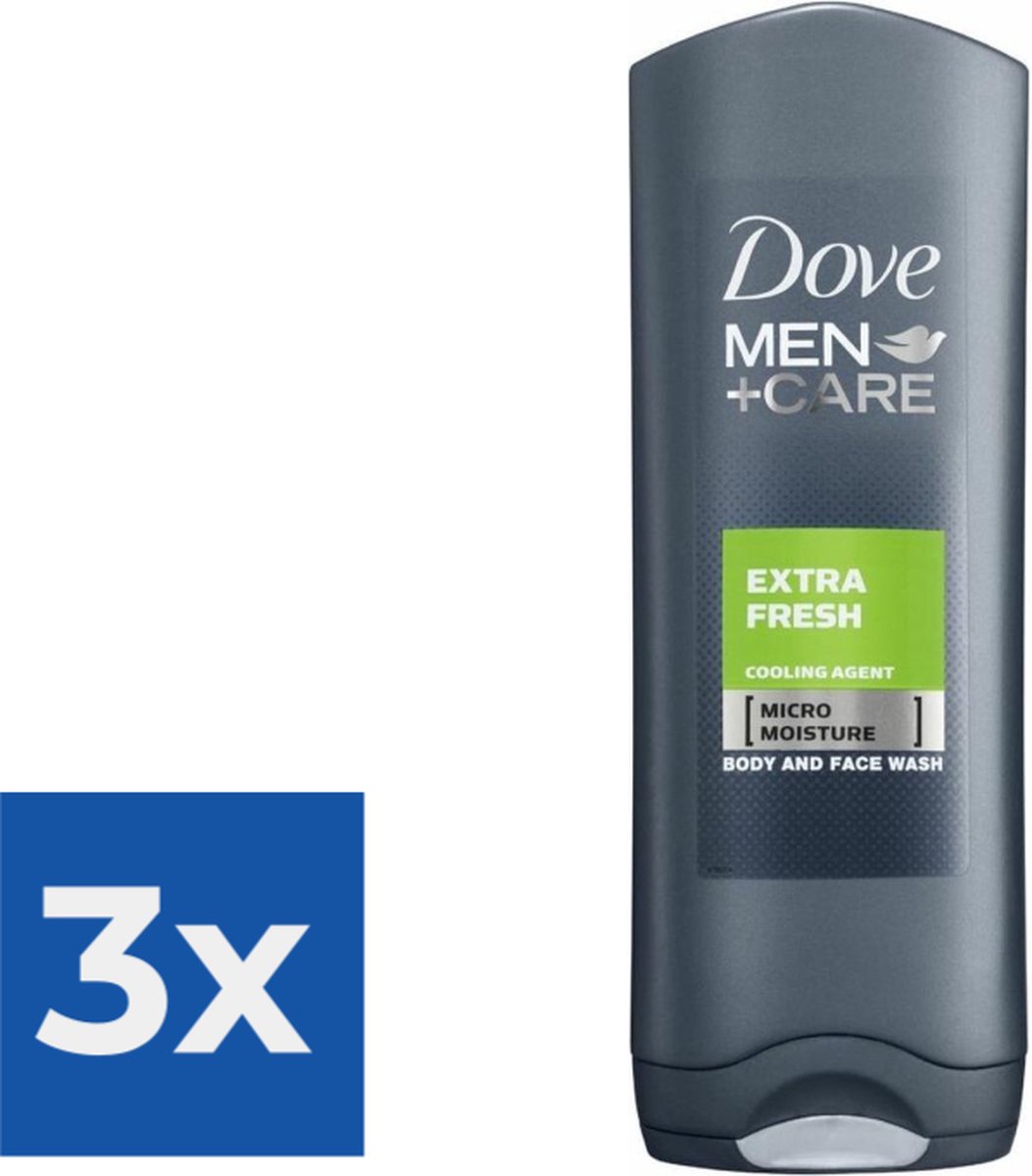 Goedkoopste Dove Men Care Shower Extra Fresh - 250 ml - Douchegel - Voordeelverpakking 3 stuks