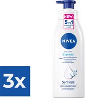 NIVEA Express Bodylotion - 400 ml - Voordeelverpakking 3 stuks