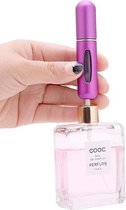 T.O.M. Parfumverstuiver-Parfum Refill Fles 5 ML -Pink- Parfum verstuiver navulbaar - Verstuiver flesje leeg - Draagbare Mini navulbare Spray - Navulling Parfum flesje - Hervulbare Parfumfles - Travel Size