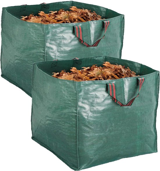 4 x 272 l tuinafvalzakken, bladzakken, extra grote en stabiele tuinzakken, opvouwbare wasbare tuinzakken van polypropyleenweefsel, 150 g/m², geschikt