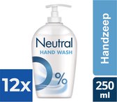 Neutral - Handzeep Vloeibaar - 0% Parfum - 250ml - Voordeelverpakking 12 stuks