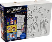 3 Mini canvas op een touwtje Sinterklaas