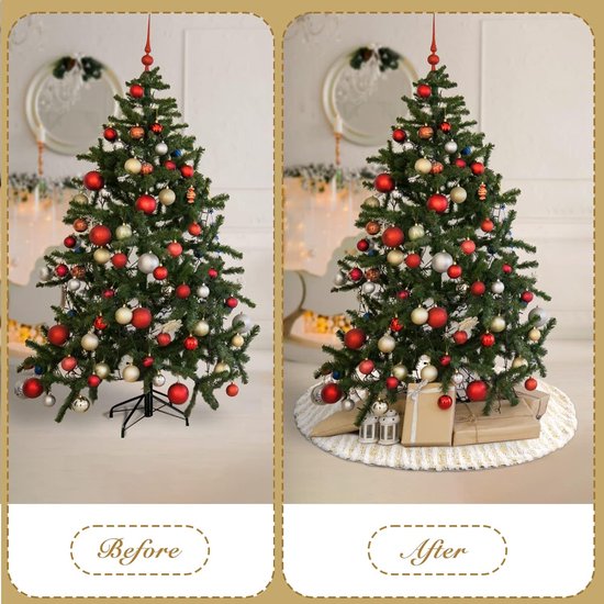 Wilgen kerstboomrok (D70 cm) Gevlochten Wilg Wit - Kunstkerstbomen en