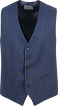 Suitable - Gilet Tweed Mid Blauw - Heren - Maat 56 - Modern-fit