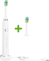 Brosse à dents électrique rechargeable A&K iSonic + Têtes de brosse supplémentaires - Ultra blanchissant - Dents Witte - White