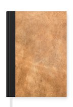 Notitieboek - Schrijfboek - Leer - Structuur - Lederlook - Bruin - Notitieboekje klein - A5 formaat - Schrijfblok