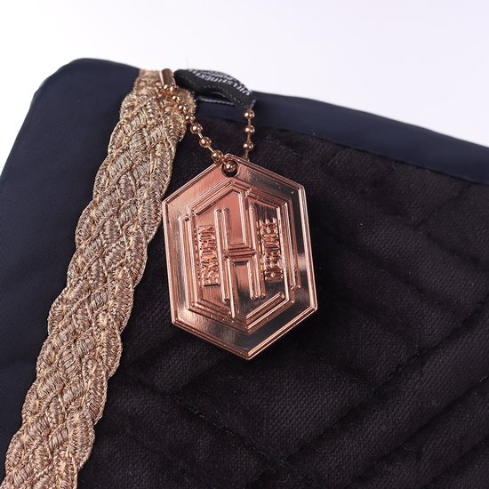 Eskadron Tapis de Selle Eskadron Heritage Velvet Emblème Bleu Foncé