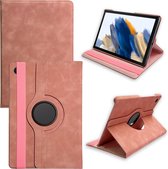 Casemania Hoes Geschikt voor Samsung Galaxy Tab A9 (8.7 inch 2023) Pale Pink - Draaibare Tablet Book Cover