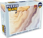 Puzzel Marmer - Textuur - Zandsteen - Goud - Marmerlook - Legpuzzel - Puzzel 1000 stukjes volwassenen