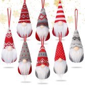 8 pièces de nains de Noël à suspendre, nains de Noël, Père Noël scandinave, onze animaux en peluche, Père Noël à suspendre, décoration de Noël, décoration de sapin, sapin, décoration de sapin de Noël
