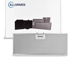 AllSpares Metaalfilter voor afzuigkappen geschikt voor Whirlpool 481248058314 en Elica GF03FB (458x175x8mm)
